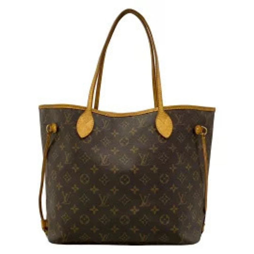 Louis Vuitton Neverfull Tote Bag Leather Brown